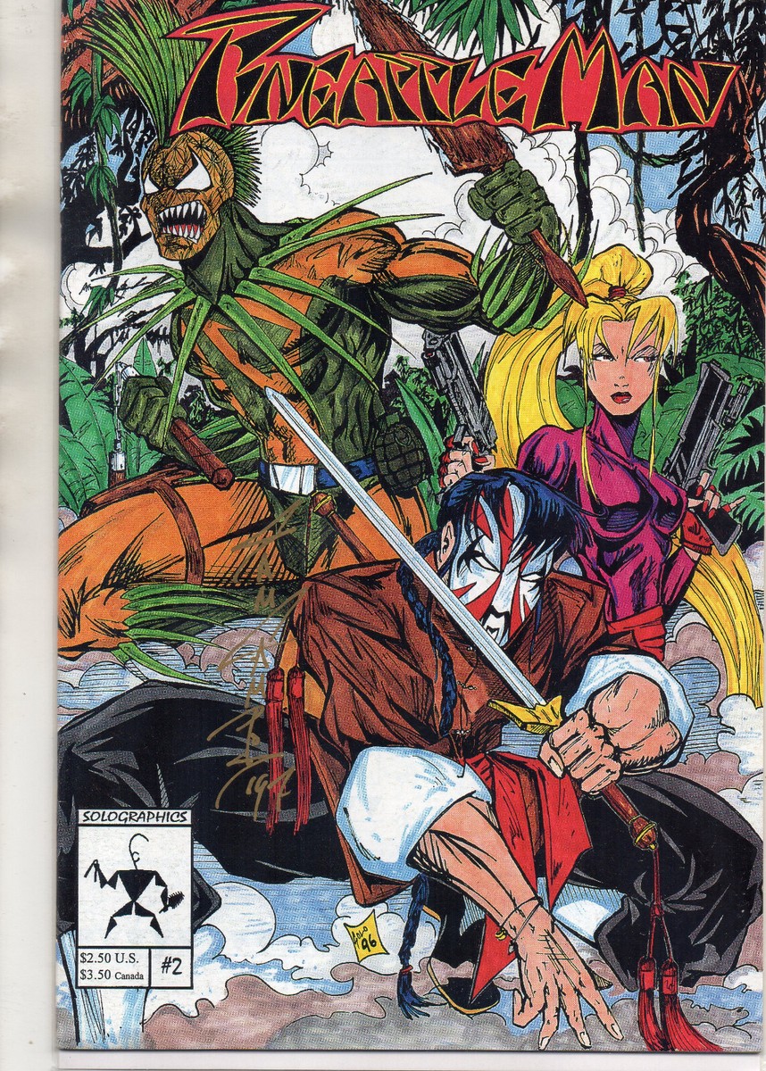 PINEAPPLE MAN #2 RARE 1st Hawaiian Superhero Signed by Sam Campos