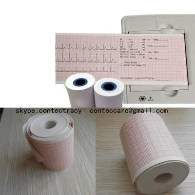 CONTEC Thermal Printer paper for ECG EKG Machine ECG300G,80mm*20meters,Recording Paper