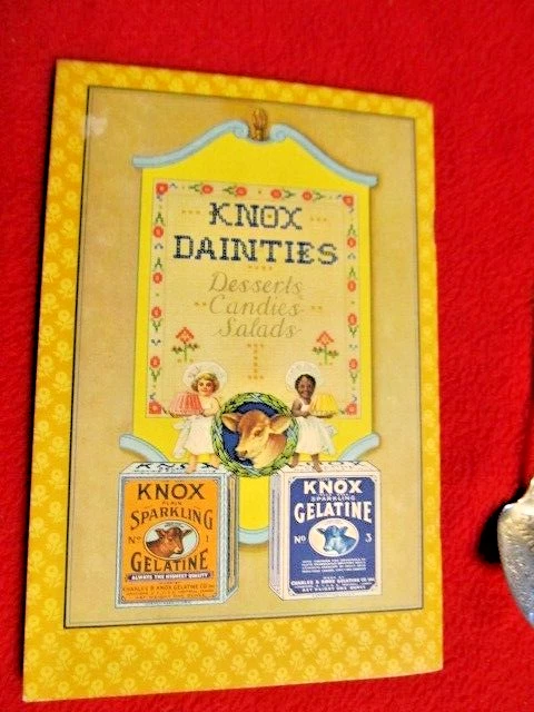 KNOX'S FOLLETO DE GELATINA CHISPEANTE Y PLATO ESTERLINA CUCHARA 1898 Foto 2 de 4