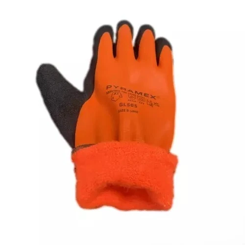 LOT GL505 ORANGE Waterproof Thermal Insulated Coated Warm Winter WORK GLOVES - Image 2 of 4