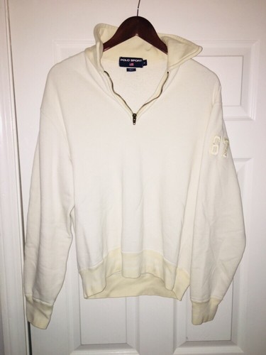Polo Sport White Creme Quarter Zip Size 