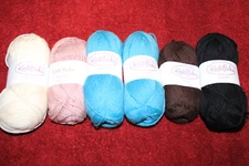 6 Skeins Knit Picks Swish DK Essential Main line Cotlin Yarn