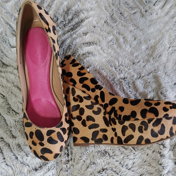 Steve Madden Pony Hair Leopard Wedges size