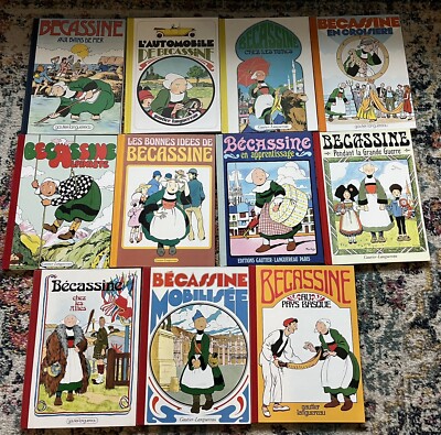 Lot of  11 BECASSINE Books Beautiful Hardcover Set by Joseph Porphyre Pinchon