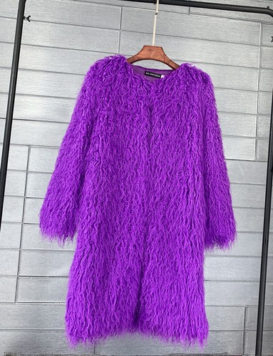 Abrigo largo de piel sintética peludo para mujer Chaqueta cálida de invierno Cárdigan mullido Prendas exteriores - Imagen 13 de 38