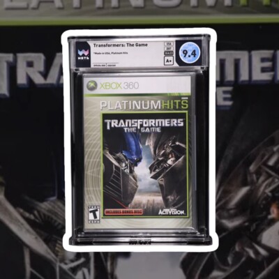 9.4 A+ RARE! Transformers the Game Platinum Hits WATA GRADED CGC VGA Xbox 360
