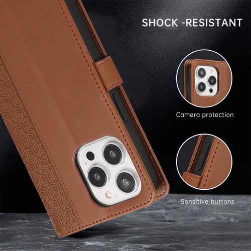 For iPhone 16 Pro Max 15 14 13 12 11 XR XS Wallet Flip Cover Leather Phone Case - Picture 18 of 28