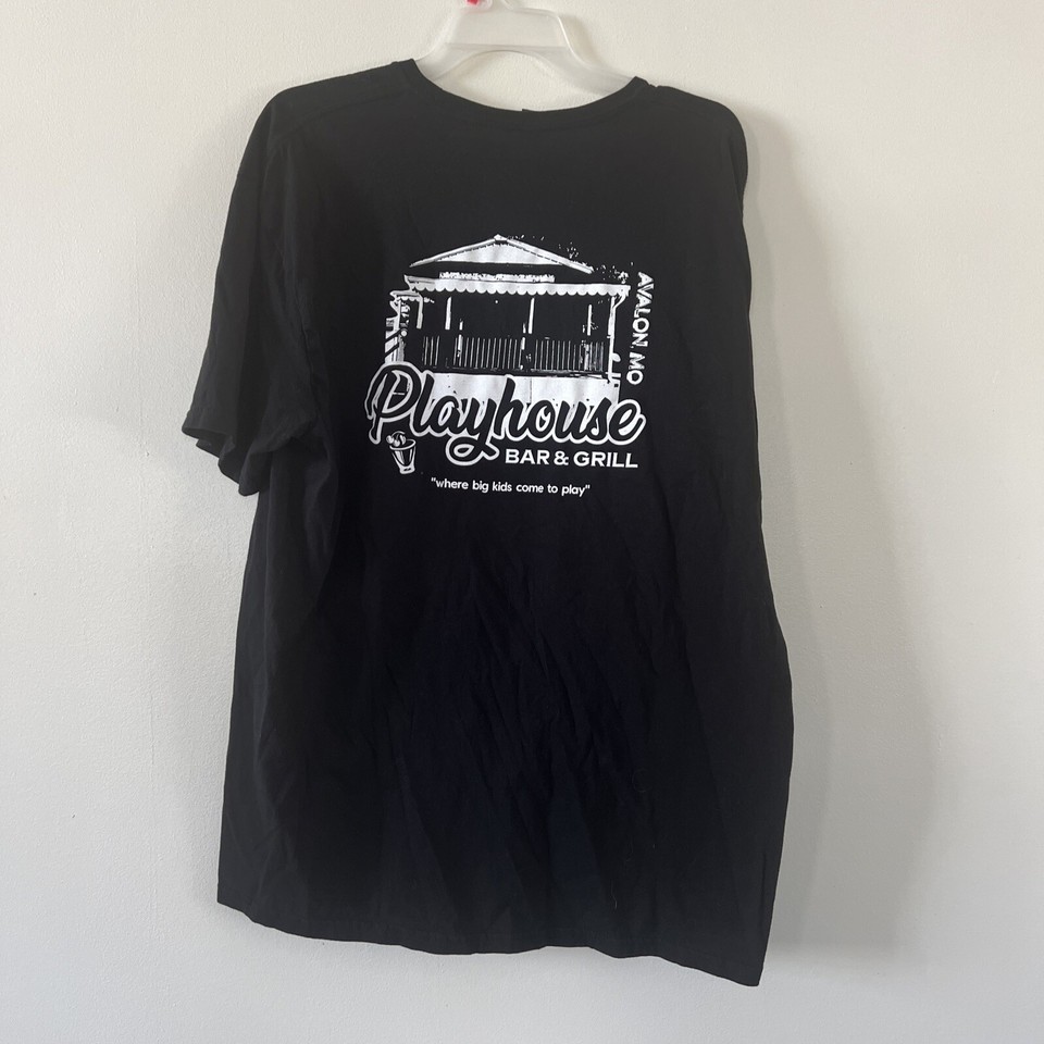 Gildan Playhouse Bar And Grill Avalon Mo TShirt Men’s Medium 2XL Black