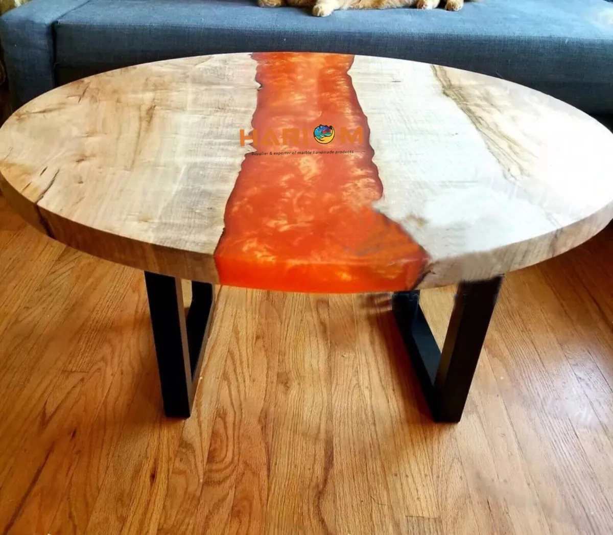 Orange epoxy table deals