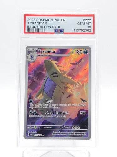 TYRANITAR 2023 POKEMON PALDEA EVOLVED ILLUSTRATION RARE #222/193 PSA 10 Q0895