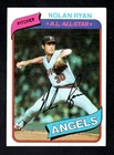 1980 Topps Baseball Card #580 Nolan Ryan HOF California Angels EX