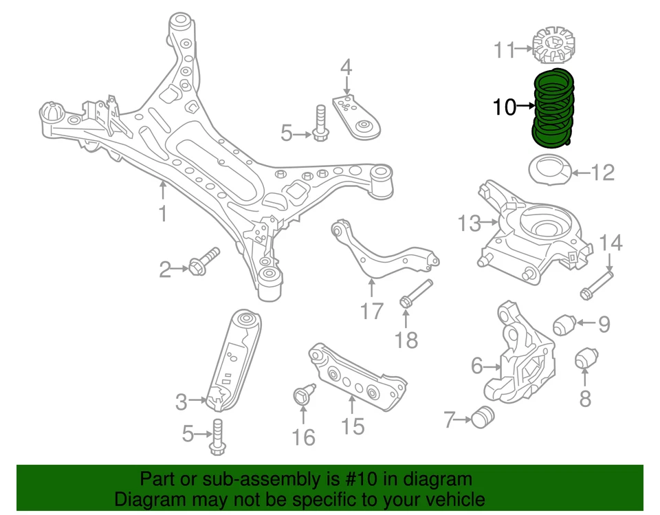 Nissan Altima 2013-2015 genuino - muelle helicoidal 55020-3TA0C Foto 2 de 2
