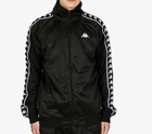 KAPPA 222 Banda Anniston Slim Track JACKET Full Zip Black Size S Unisex