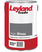 Leyland Trade High Gloss Paint - Brilliant White - All Sizes