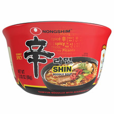 Fideos Ramen, Tazón de Ramen Instantáneo Gourmet, Sopa de Fideos Premium para Microondas, Spi