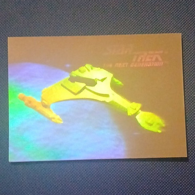Impel 1992 Star Trek TNG Trading Card Lot (2) Klingon Starships 01H/02H