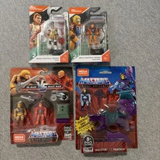 Mega Construx Heroes Masters of the Universe Beast Man, Teela, Skeletor sets