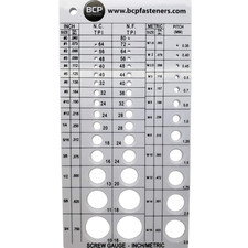 Screw Thread Gauge Metric and SAE Recommends Drill Bit  Tap Size Tool New