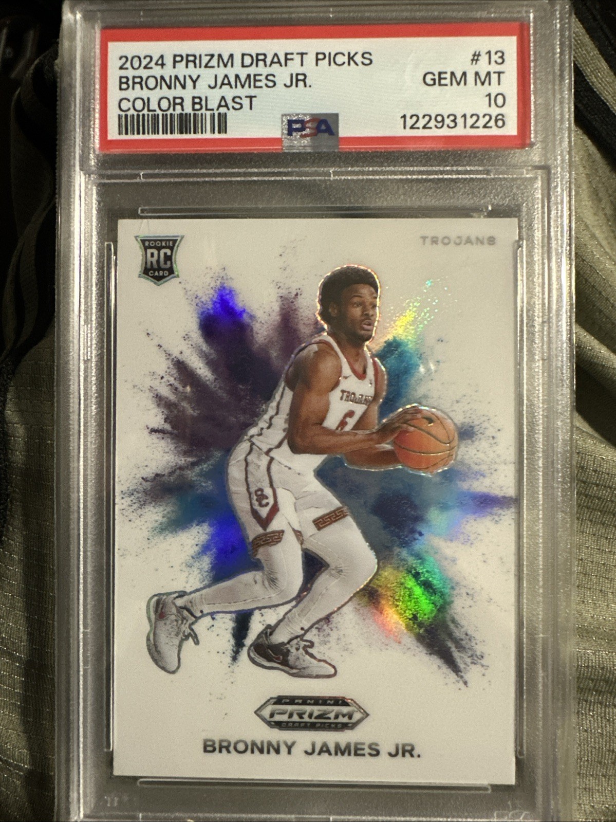 2024 PANINI PRIZM DRAFT PICKS COLOR BLAST #13 BRONNY JAMES JR. ROOKIE RC PSA 10