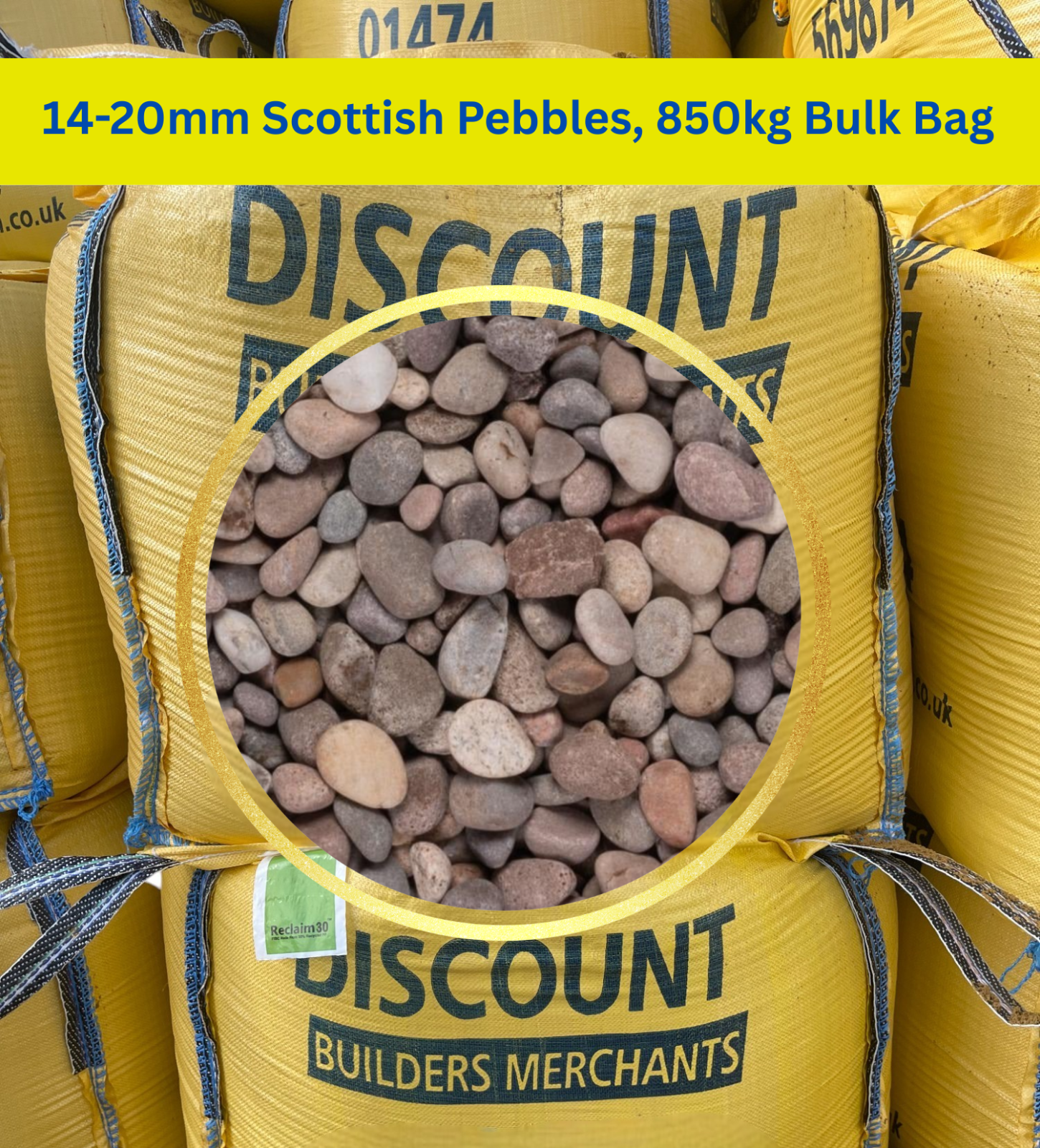 Bulk Bag 14–20mm Scottish Pebbles – Decorative Free LOCAL Delivery/collection