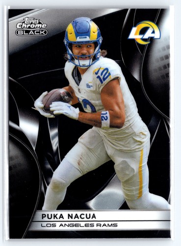 2025 Topps Chrome Black Puka Nacua LA Rams