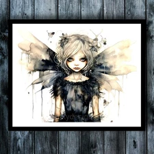 Gothic Fairy Ethereal Fantasy Art Print Magic Whimsical Wall Home Decor