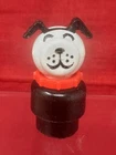 Fisher-Price Little People Dog Figure With Red Collar Vintage