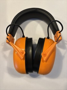 Plugfones Mercenary Lite Muff Wireless Ear Muffs Safety and Audio ORANGE READ
