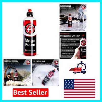 Adam s Mega Foam 16oz - pH Neutral Car Soap for Ultimate Shine & Protection