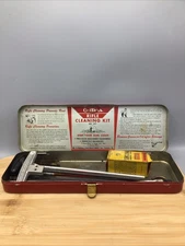Used Vintage Outers Gunslick Rifle Gun Kit. Red Metal Box. No. 477. 30 Cal.