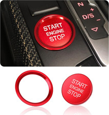 Car Engine Start Button Cover, Aluminum Push Start Button with Decorative Ring,
