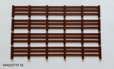 1/43 Lot 4 barrières marron clôture prairie parc haras pré champs train diorama