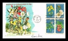 DR JIM STAMPS US COVER ENDANGERED FLORA FDC SETENANT DORIS GOLD CACHET