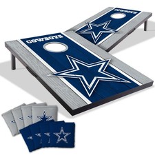 NFL Cowboys 2' x 3' Portable Cornhole Game with Logo Bags