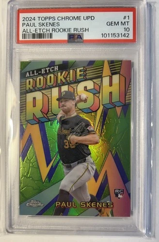 2024 Topps Chrome Update Series - Chrome All-Etch Rookie Rush Paul Skenes PSA 10