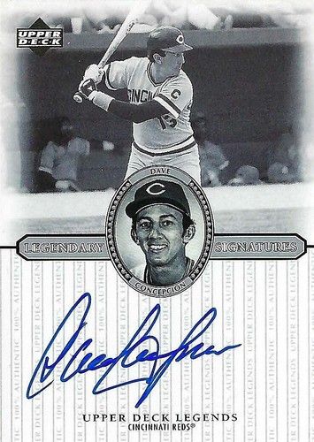 Dave Concepcion #S-DC 2000 Upper Deck Legends Legendary Signatures card
