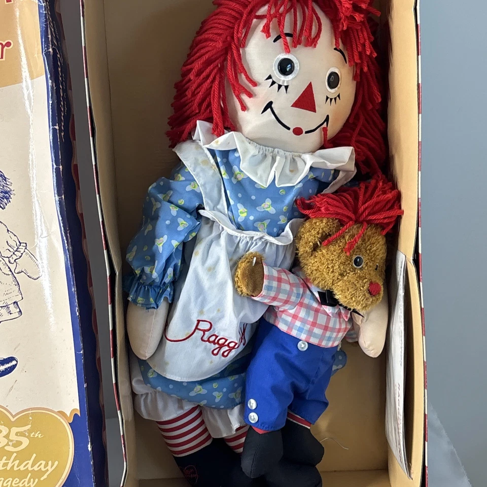 Nuevo en caja Dakin Raggedy Ann & Raggedy Bear edición 85 aniversario cumpleaños Foto 2 de 4