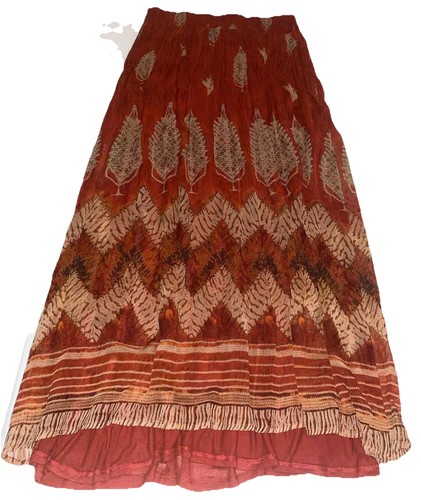 Maxi Falda Suave Envolvente Con Corbata Talla XS Estilo #29623 Cintura Elástica Boho - Imagen 4 de 12