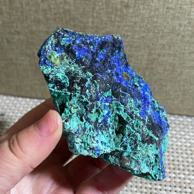 Restoration of Blue Copper Ore Quartz Crystal Mineral Samples 231g