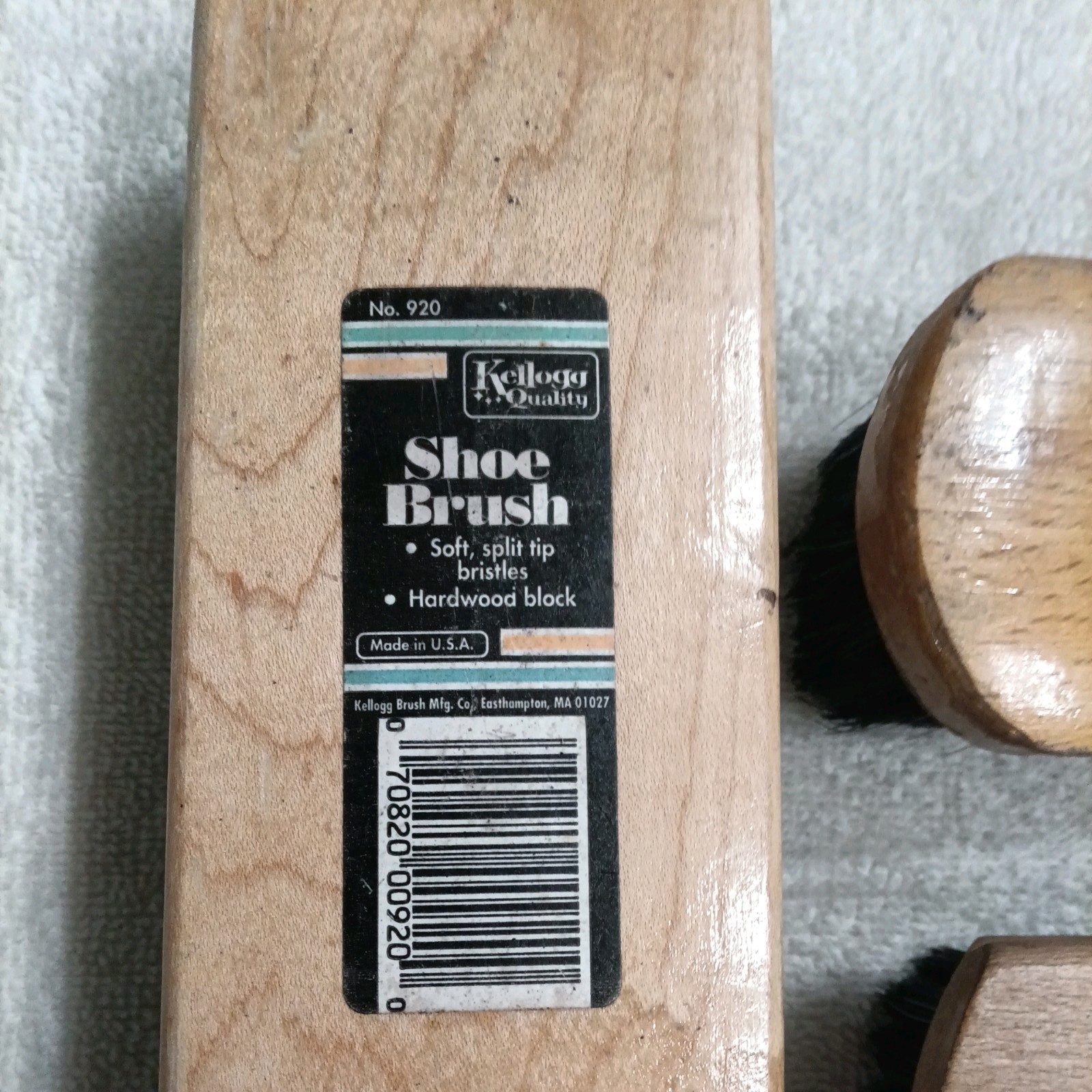 Vintage Shoe Shine Brush Lot of 3 Griffin Shinemaster acca-kappa Kellogg