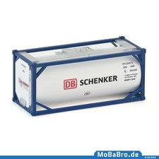 Weißer blauer 20ft Tank-Container "DB Schenker" in 1:87 / (H0)