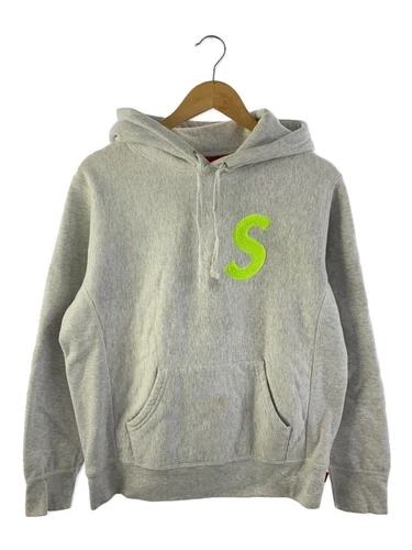 Felpa Supreme con cappuccio S cotone grigio usata