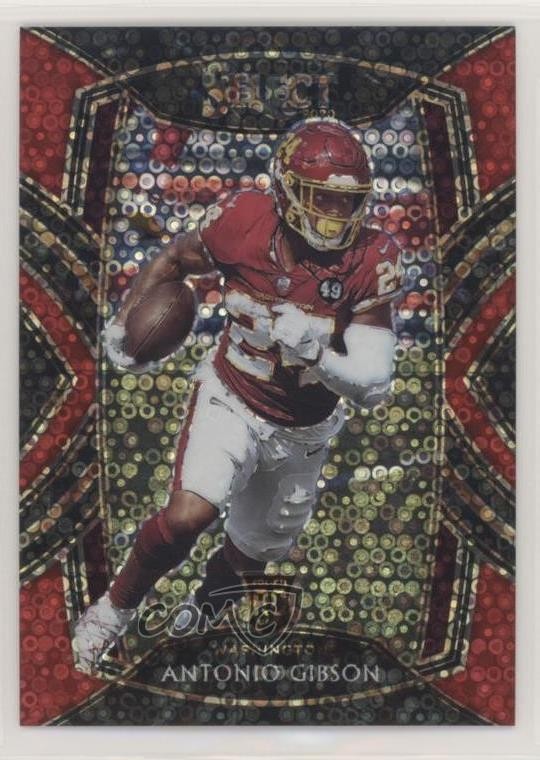 2020 Panini Select Club Level Red Disco Prizm 43/49 Antonio Gibson Rookie RC 4p5
