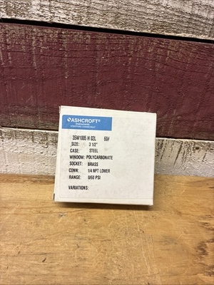 #ad #ad Ashcroft 35W1005H02L Pressure Gauge 0–60 PSI 3.5” Dial 1 4” NPT Lower 🔥NEW $29.99
