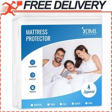 Bed Cover Twin Size Fitted Sheet Zippered Plastic Mattress Protector Waterproof