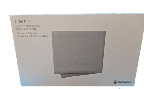 Coloplast Interdry 10”x36”sheet Ref 7912 10 Pack Date Code 3/2028 NEW