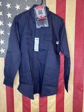 New Tru-Spec FR Shirt Medium Flame Resistant Button Up Workwear Long Sleeve Navy