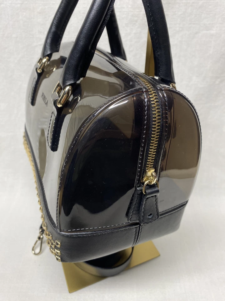 Authentic Furla Black Jelly studded boston 2way bag - Image 3 of 4