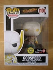 Funko Pop The Flash Godspeed #1100 Glow in Dark Gamestop Exclusive w/ Protector
