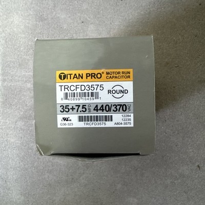Titan Pro TRCFD3575 Round Dual Rated Motor Run Capacitor 35/7.5 Volts